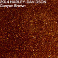 Close-up of 2014 Harley-Davidson Canyon Brown color swatch