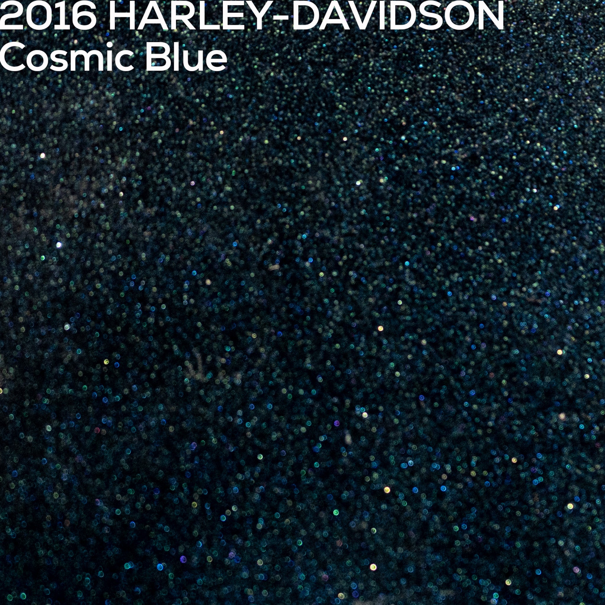 Close-up of 2016 Harley-Davidson Cosmic Blue paint texture