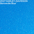 2017 Harley-Davidson Bonneville Blue color swatch with glittery texture
