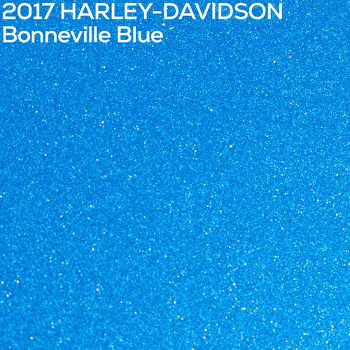 2017 Harley-Davidson Bonneville Blue color swatch with glittery texture