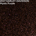 Close-up of 2017 Harley-Davidson Mystic Purple paint texture