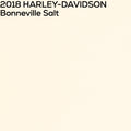 Authentic 2018 Harley-Davidson Bonneville Salt factory pack color swatch with text overlay