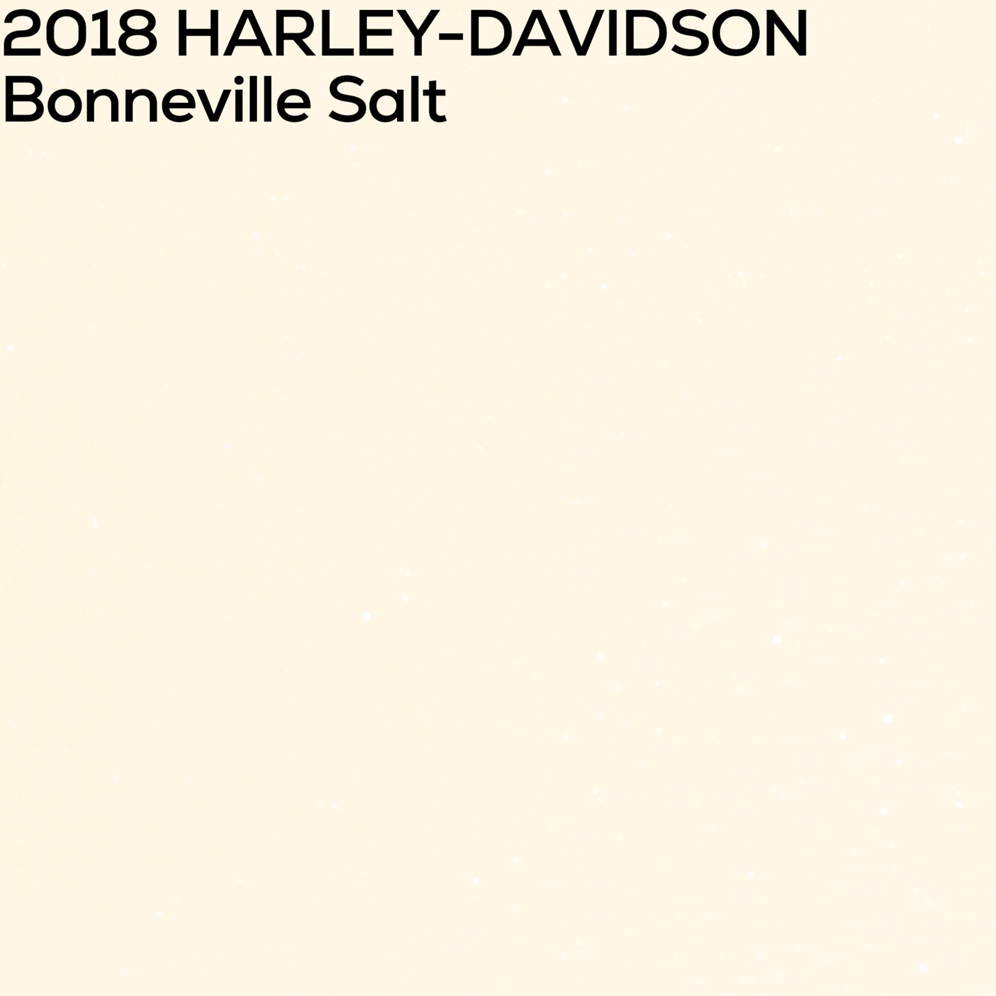 Authentic 2018 Harley-Davidson Bonneville Salt factory pack color swatch with text overlay