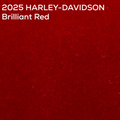 Authentic 2025 Harley-Davidson Factory Pack Brilliant Red painted panel close up